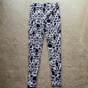 Floral printed thick legging pants